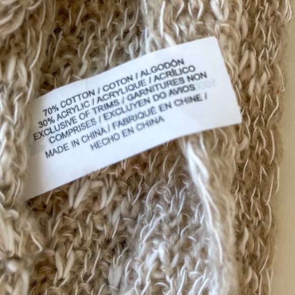 Garage Cream Taupe and White Cotton Acrylic Snood - Picture 3 of 3